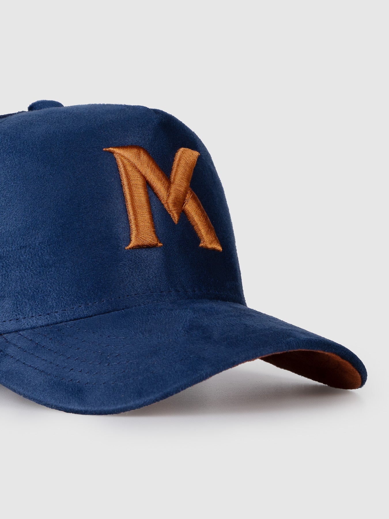 Boné Trucker Maverick Camurça Azul e Caramelo MVCK