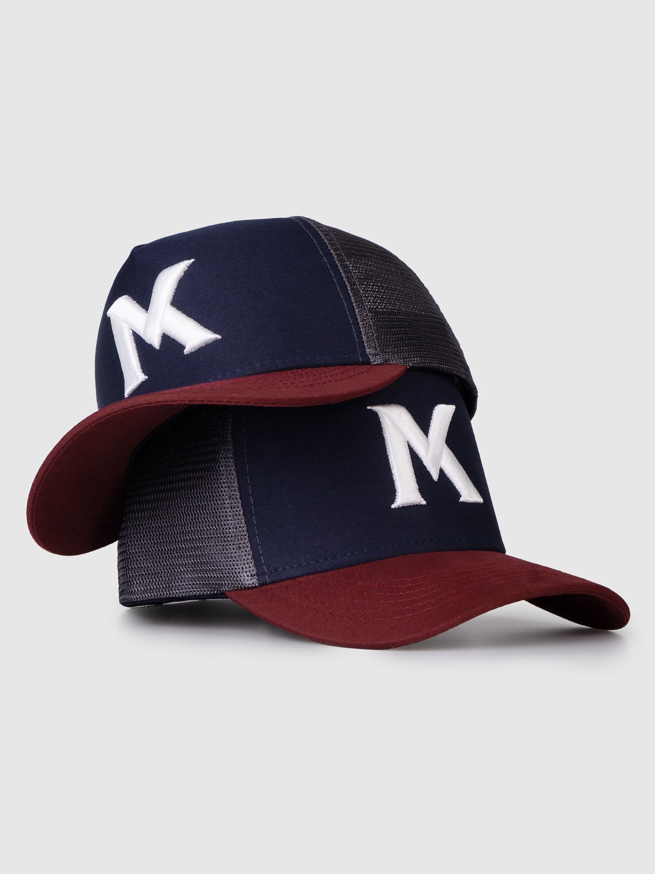 Boné Trucker Maverick Marinho Aba Vinho MVCK