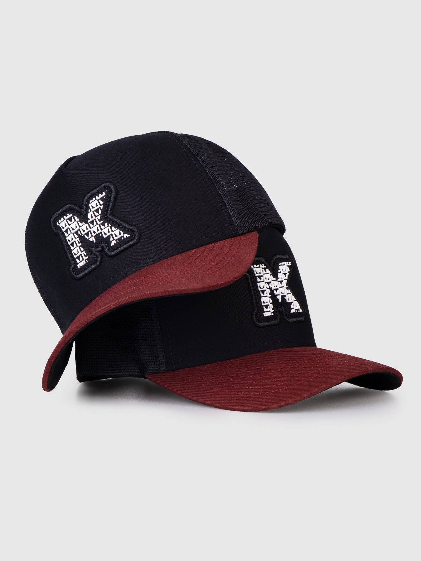 Boné Trucker Maverick Inside Preto Aba Vinho MVCK