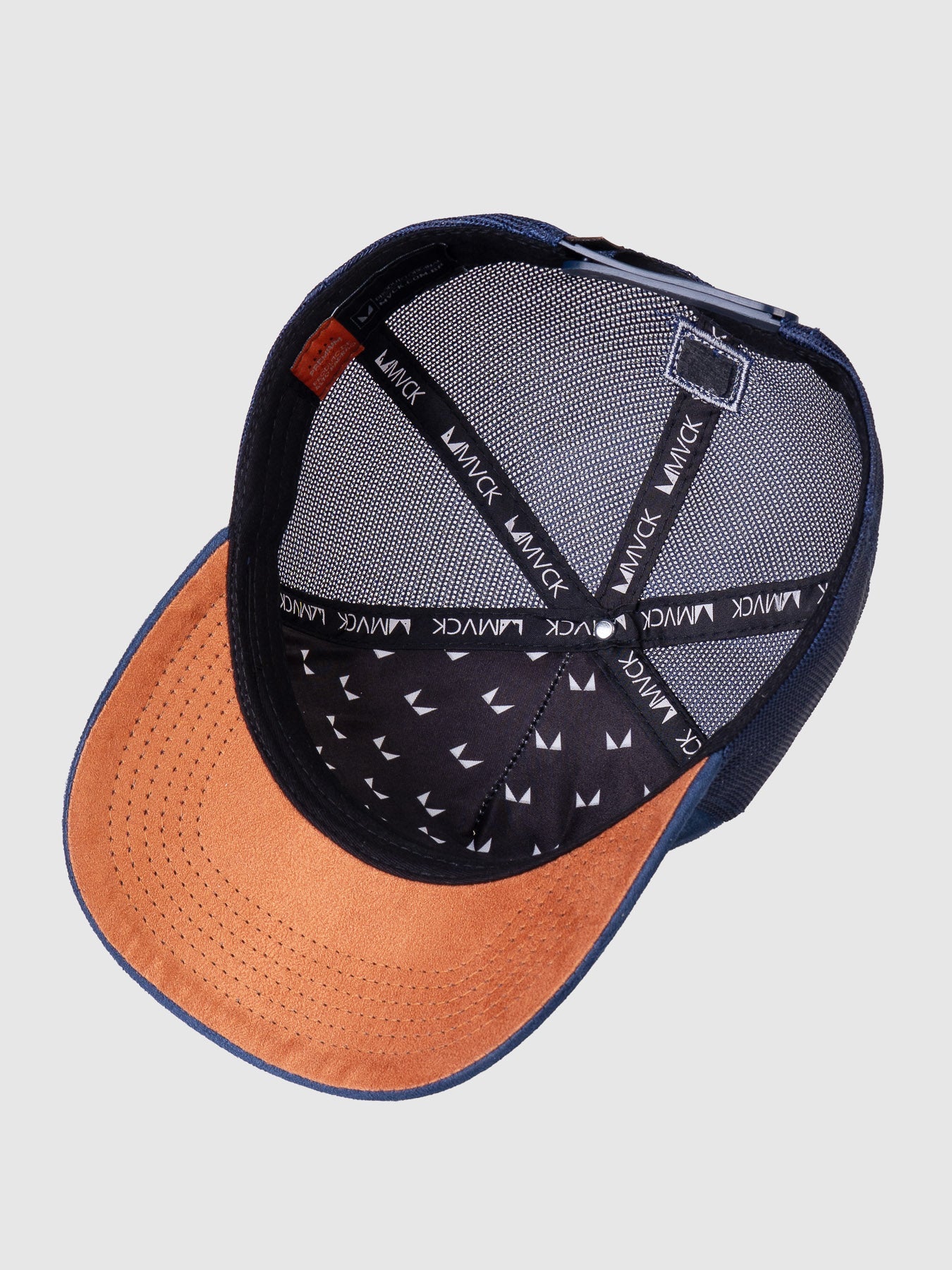 Boné Trucker Maverick Camurça Azul e Caramelo MVCK