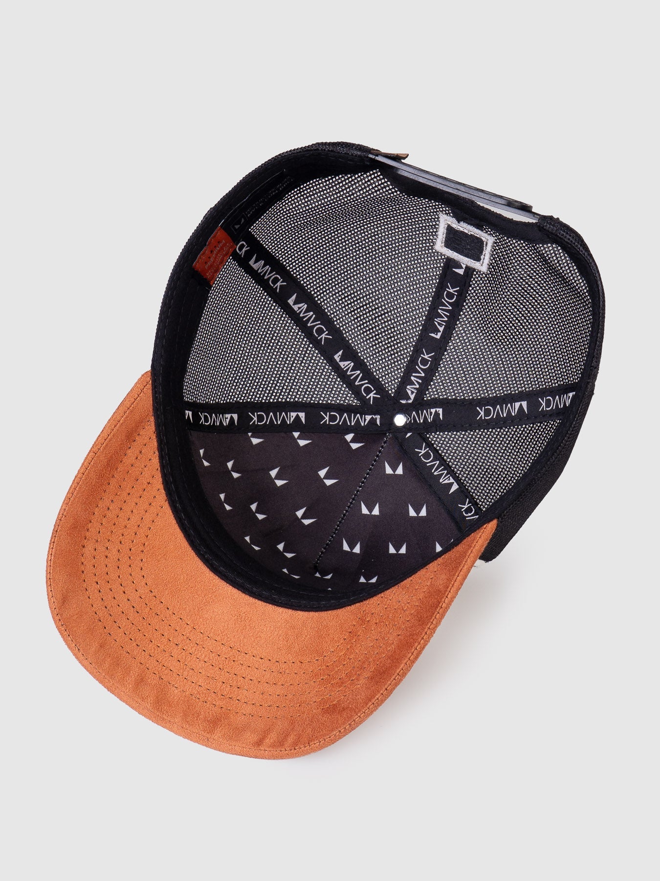 Boné Trucker Colorado Preto e Bege Camurça Aba Caramelo MVCK