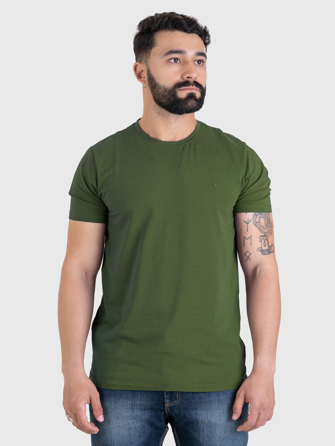 Camiseta Fio Egípcio Verde Oliva MVCK