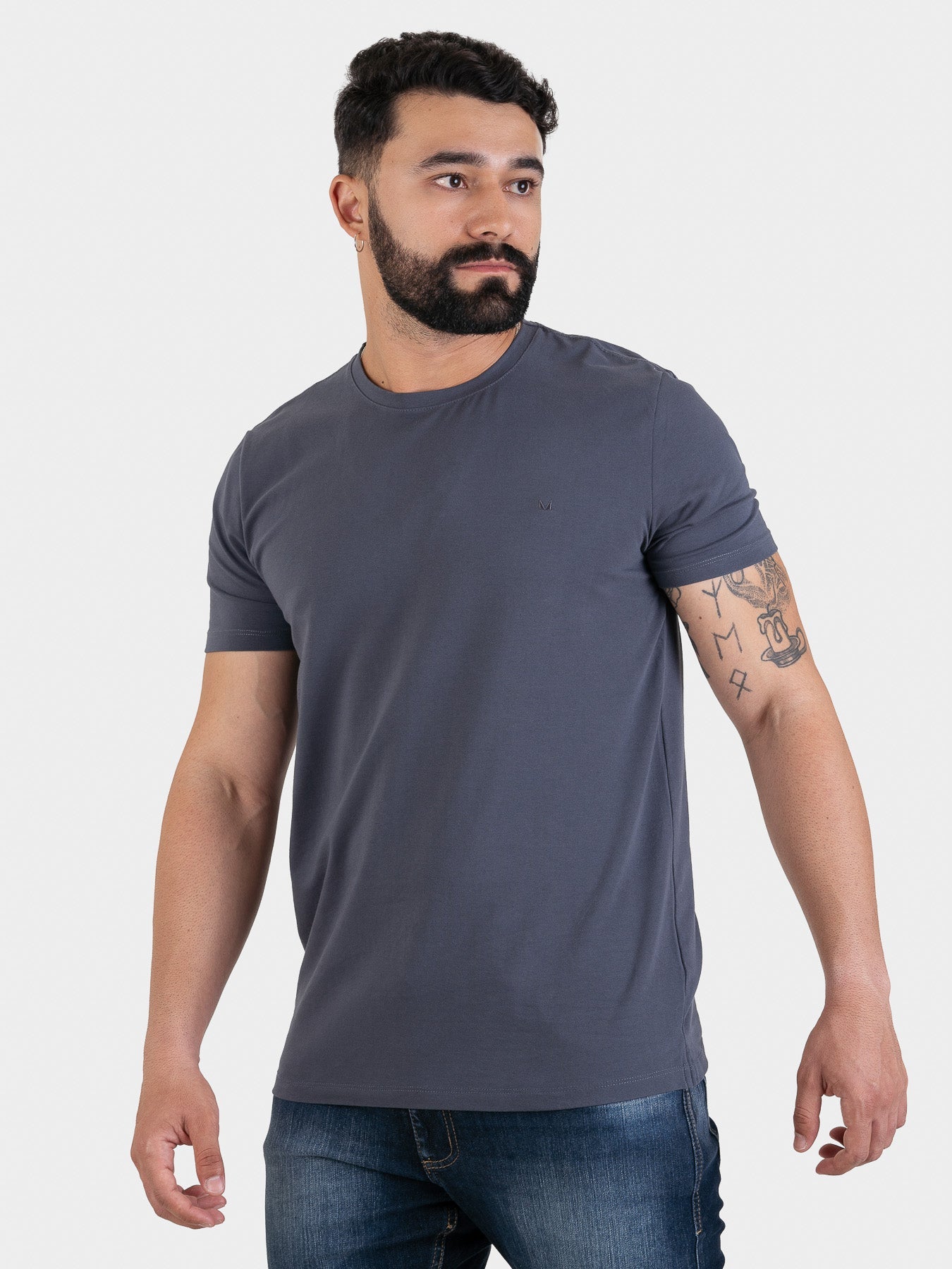 Camiseta Fio Egípcio Chumbo MVCK