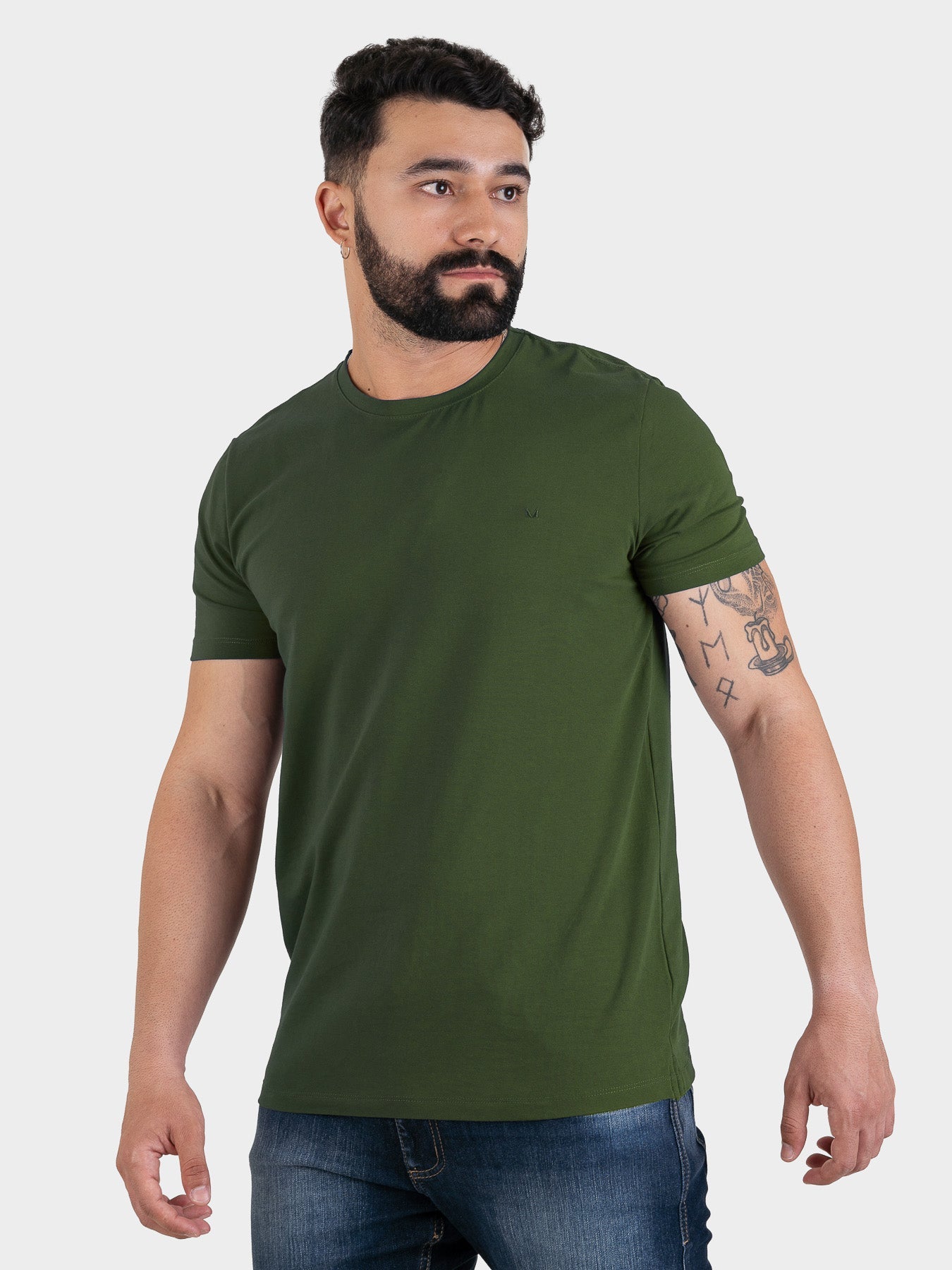 Camiseta Fio Egípcio Verde Oliva MVCK