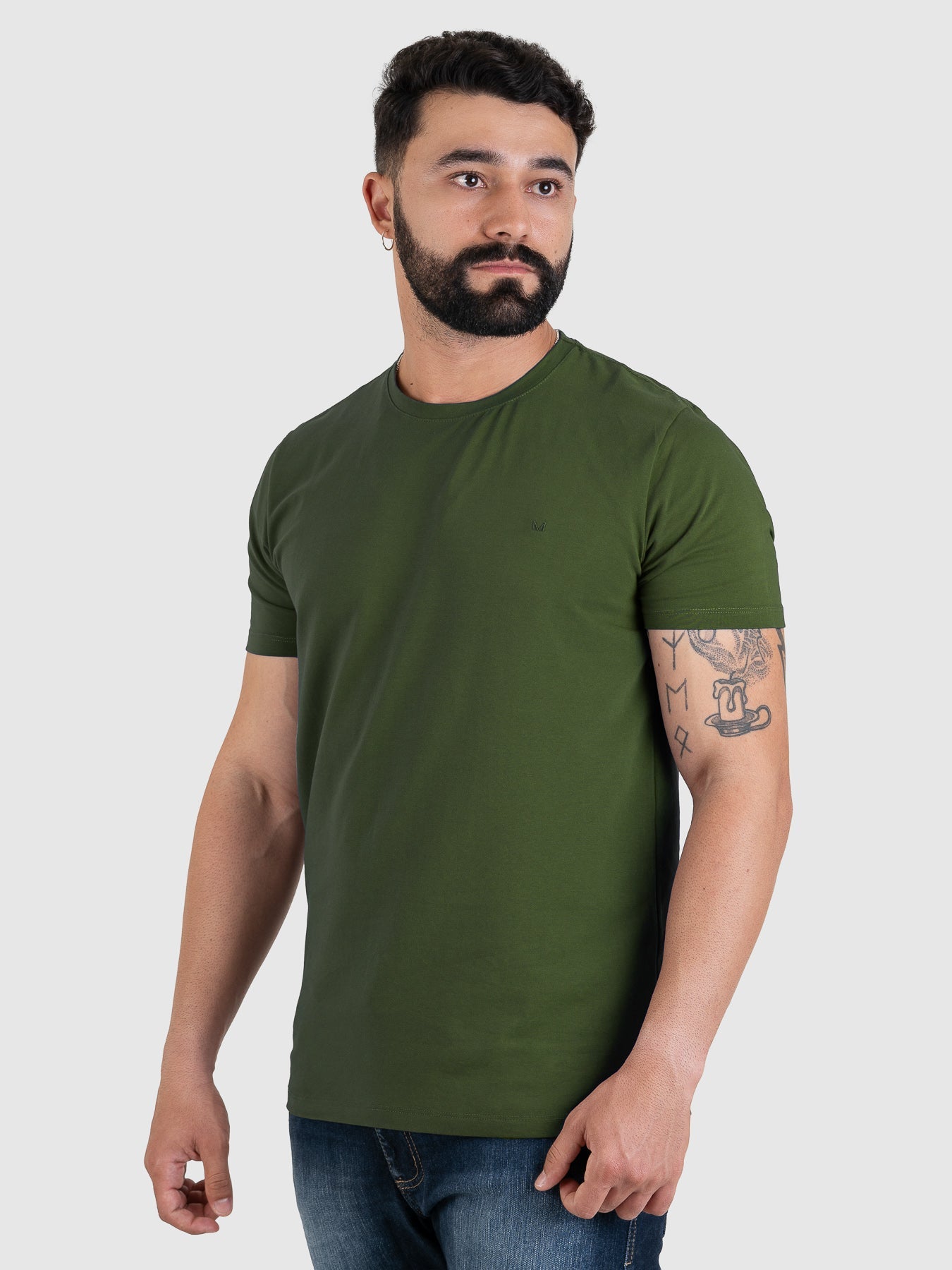 Camiseta Fio Egípcio Verde Oliva MVCK