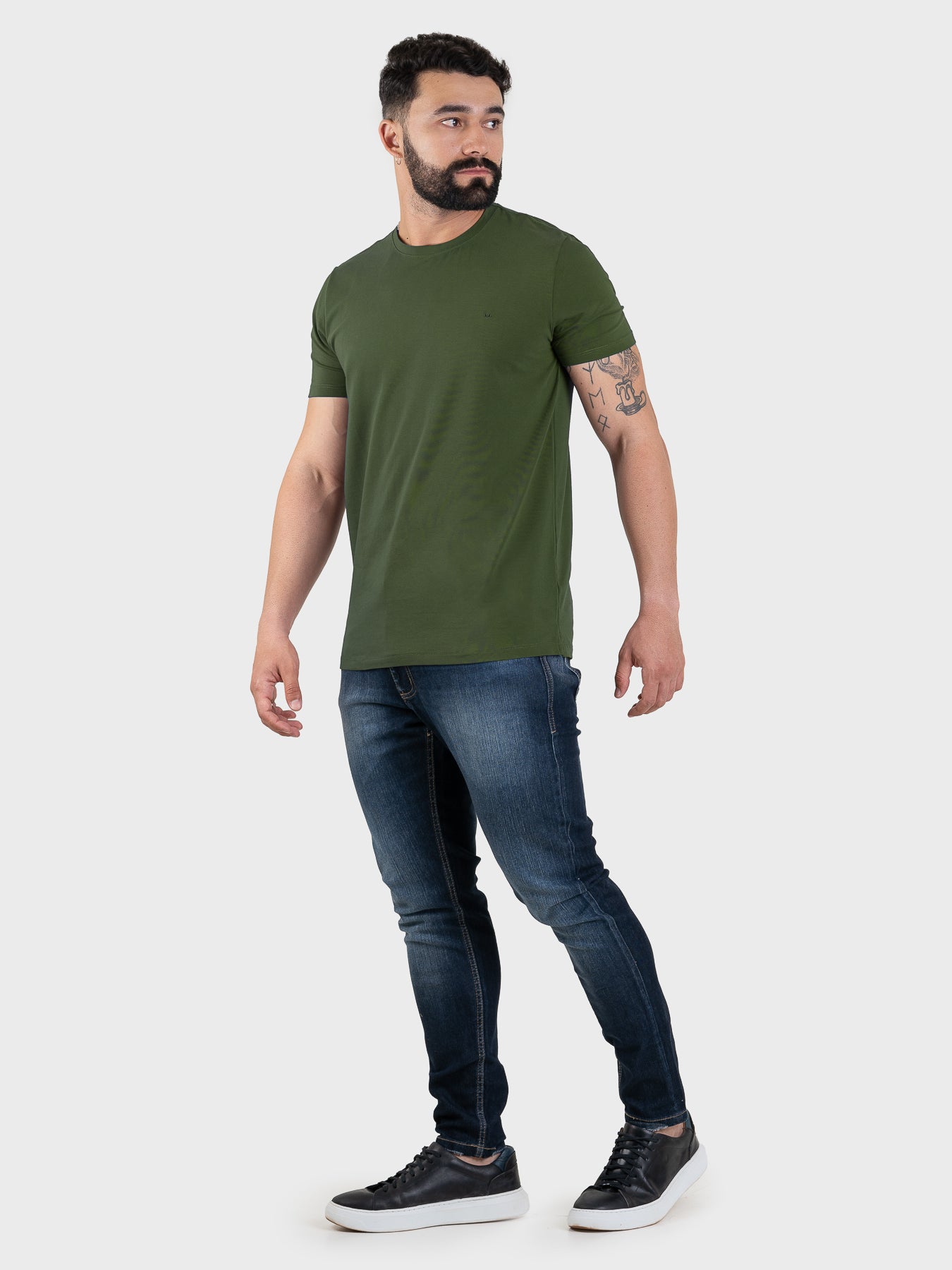 Camiseta Fio Egípcio Verde Oliva MVCK