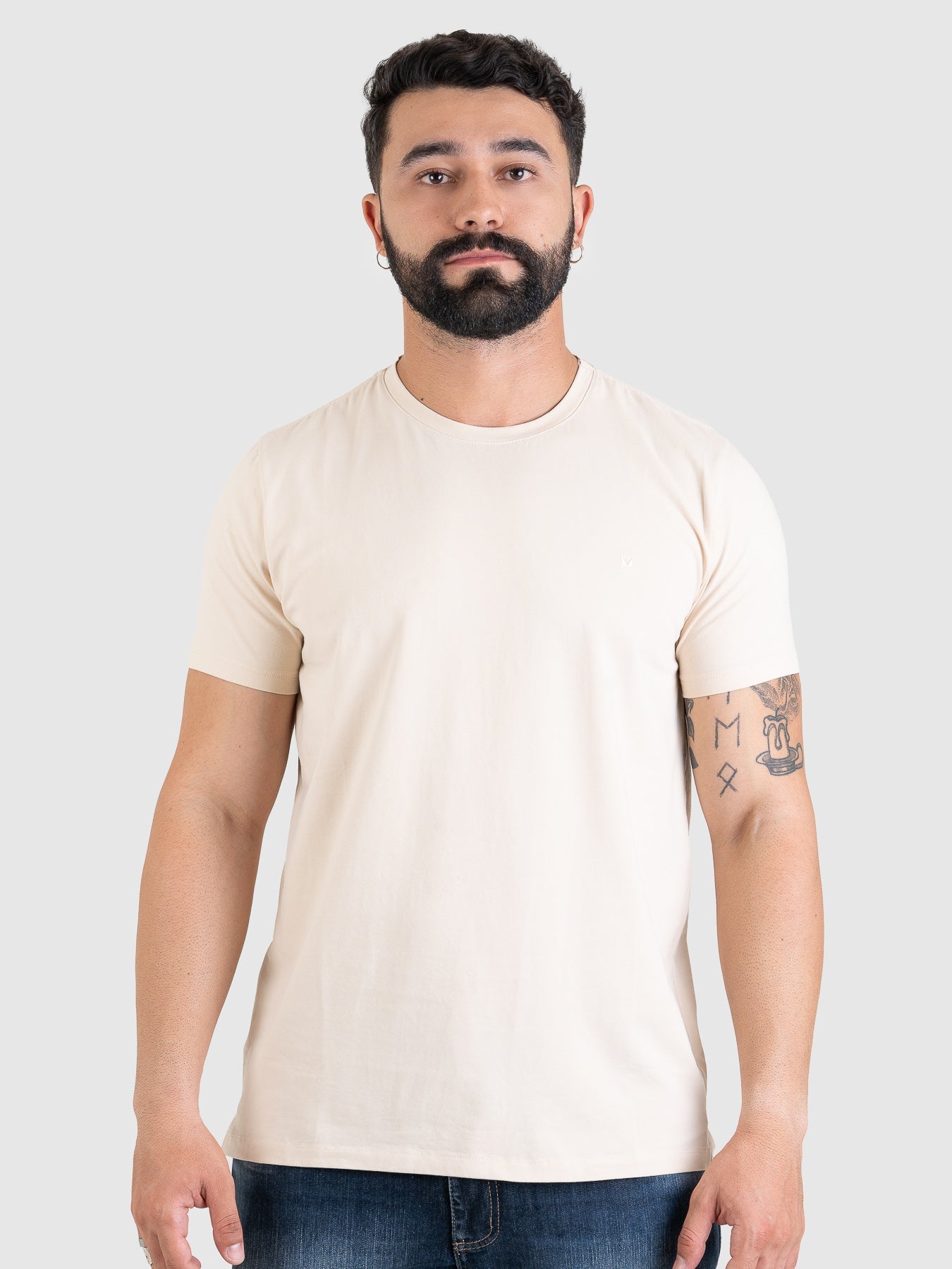 Camiseta Fio Egípcio Creme MVCK