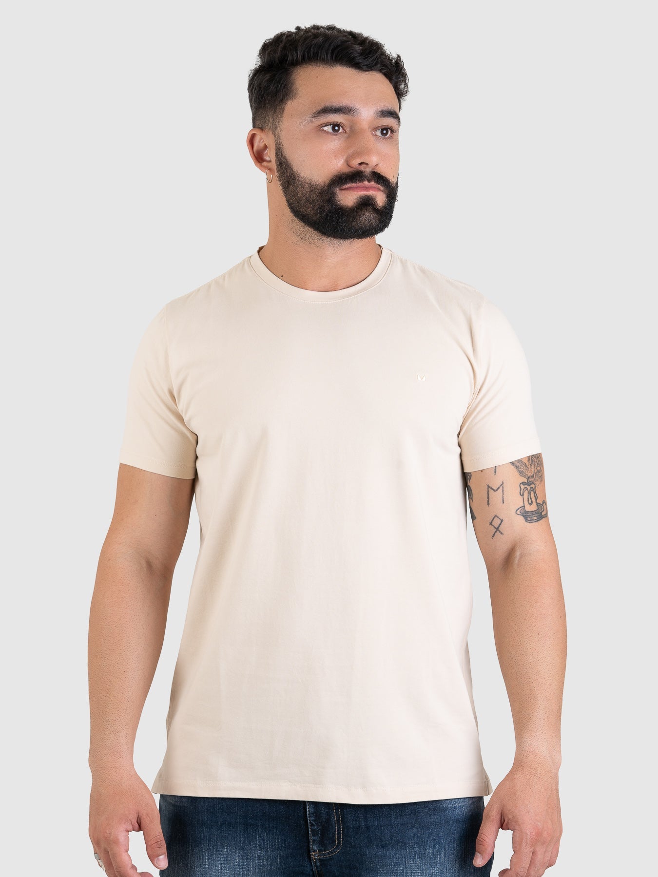 Camiseta Fio Egípcio Creme MVCK