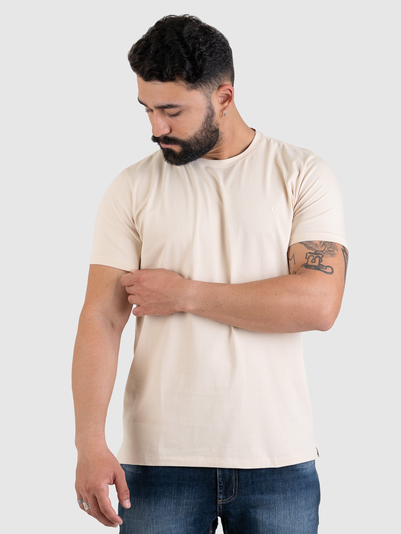 Camiseta Fio Egípcio Creme MVCK