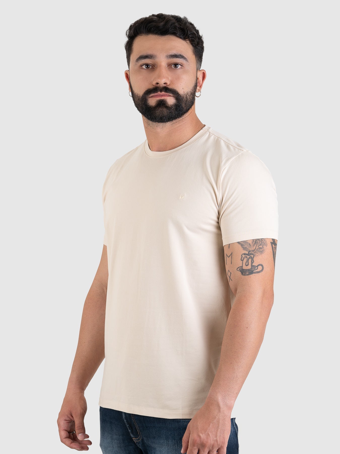 Camiseta Fio Egípcio Creme MVCK