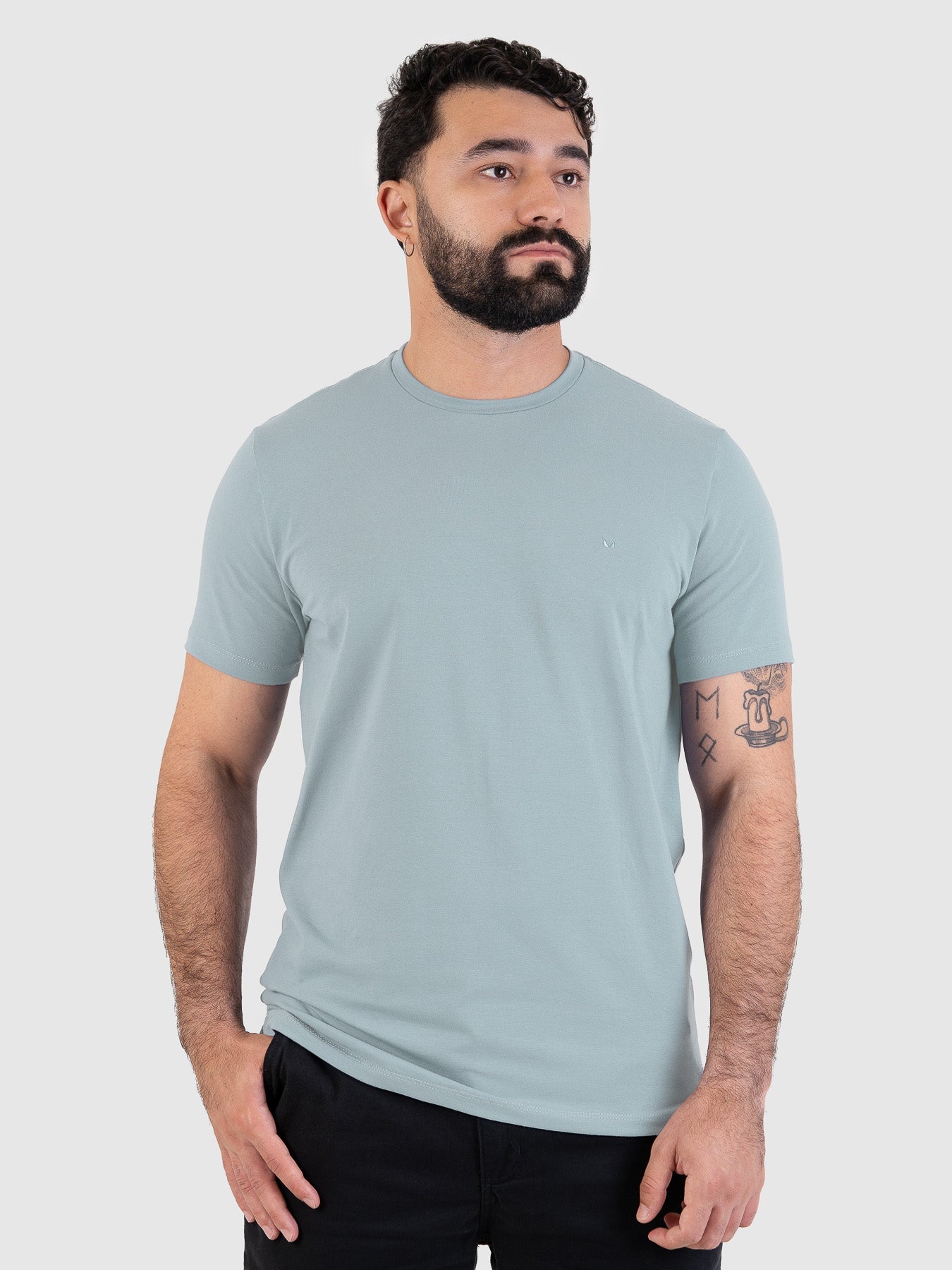 Camiseta Fio Egípcio Azul Claro MVCK