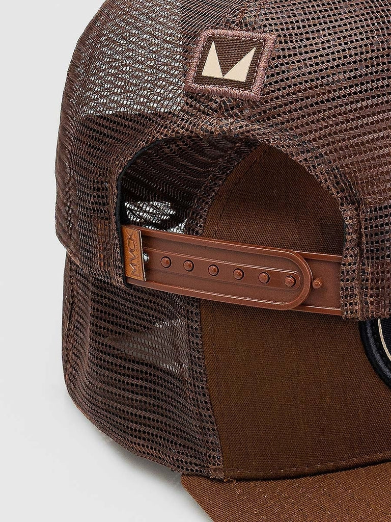 Boné Trucker Brasão Marrom MVCK